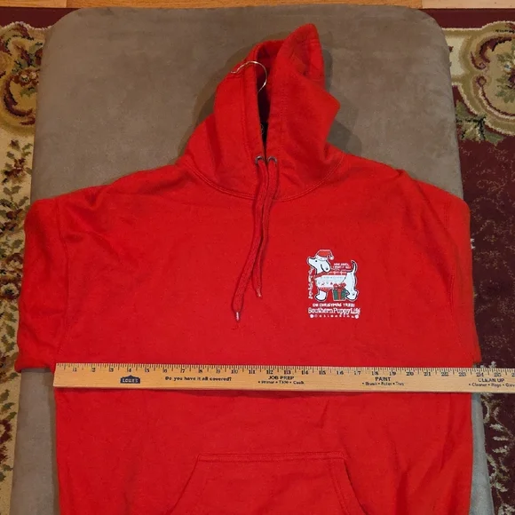 Red Southern Puppy Christmas Hoodie - Picture 6 of 8